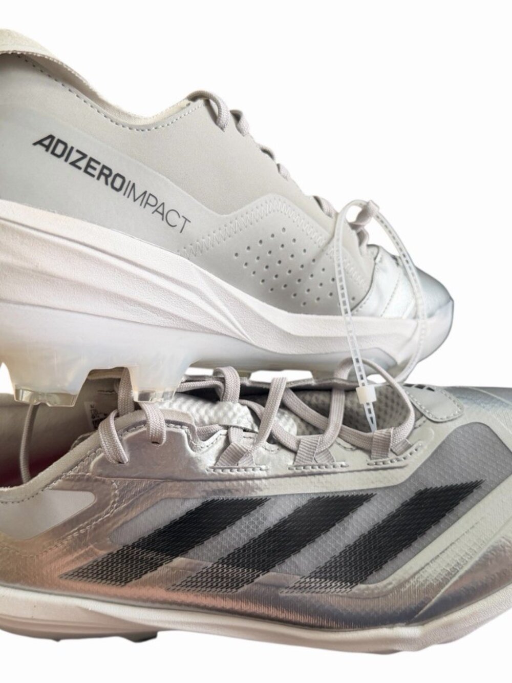 Adidas Adizero Impact TPU 'Silver Speed Pack' baseball cleats (SKU: JS3049) 9.5